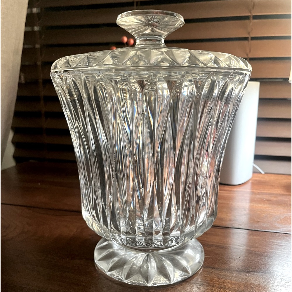 BLOCK CRYSTAL CHALET POLAND ICE BUCKET PEDESTAL